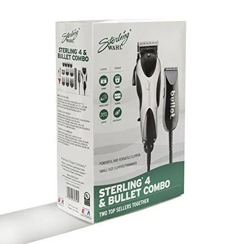 Wahl Professional Sterling 4 Clipper with Sterling Bullet Trimmer Combo #8474