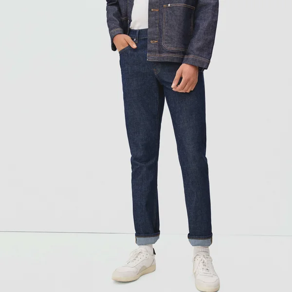 Men's Slim 4-Way Stretch Organic Jean, Uniform by Everlane in Deep Indigo, Size 30x30