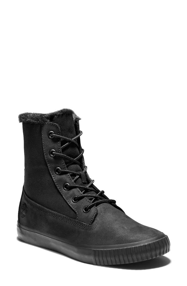 Timberland Skyla Bay Fleece Fold Down Black Nubuck - 6