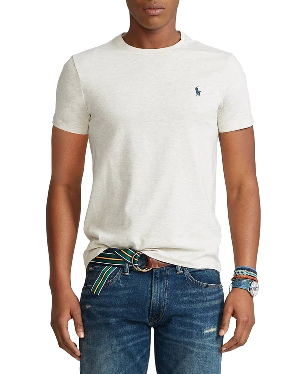 Polo Ralph Lauren Men's Classic-Fit Jersey Crewneck T-Shirt - American Heather