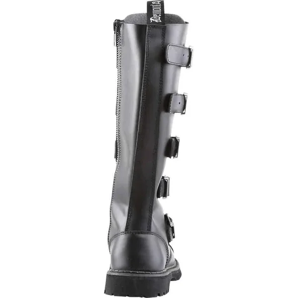 Demonia Riot-20 - Black Leather