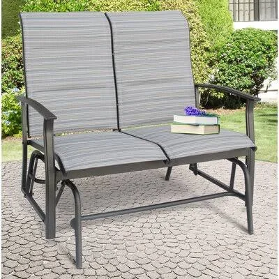 Matteo Sling Steel Glider Bench Winston Porter