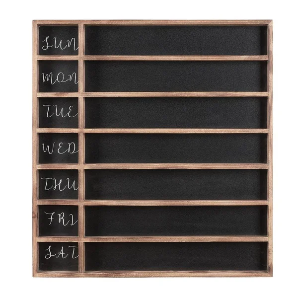 StyleWell 26 in. H x 24 in. W Wood 7-Day Week Chalkboard