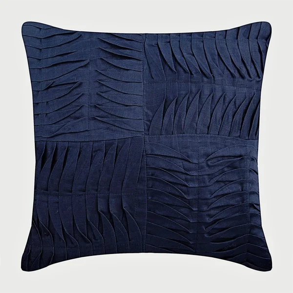 Navy Blue Throw Pillow COVER, 18x22x18x22 Cotton Decorative Cushion Covers-Navy Knight, 18 x 18 in
