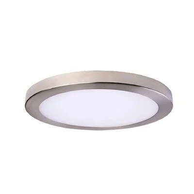 Branford 1-Light LED Flush Mount Orren Ellis Fixture Finish: Brushed Nickel, Size: 0.93x22 H x 15x22 W x 15x22 D