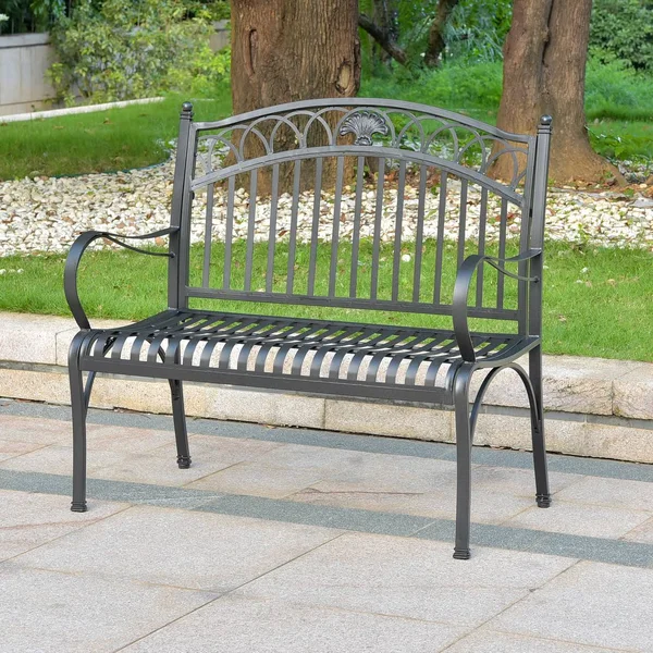 International Caravan Segovia Iron 2-Seater Garden Bench