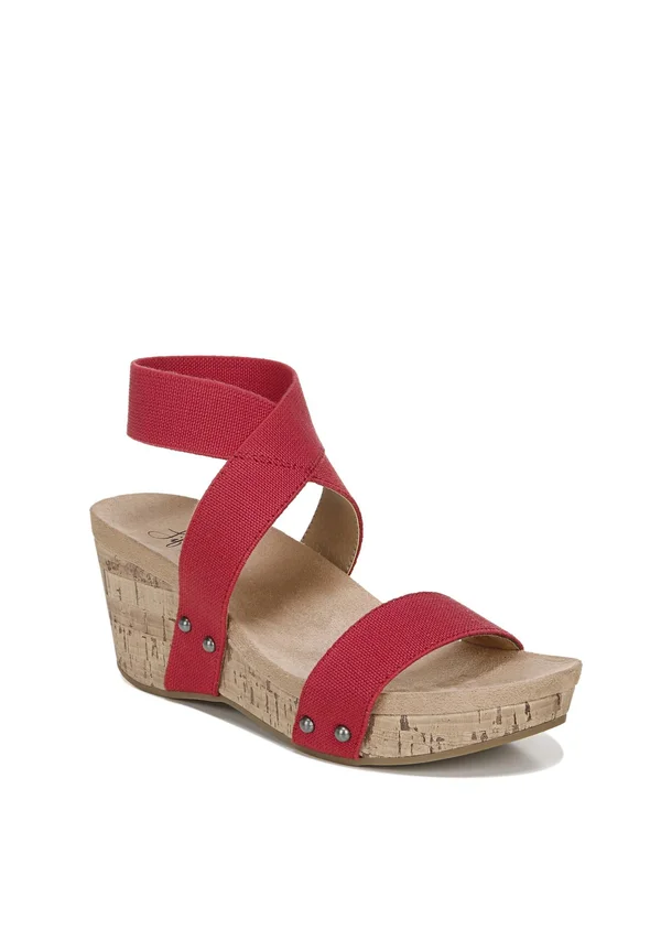 LifeStride Del Mar Women's Wedge Sandals, Size: 6.5, Red