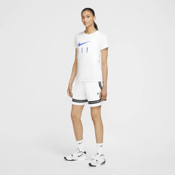 Nike Dri-Fit Swoosh Fly Women's Basketball Shorts in White, Size: XL, CK6599-100