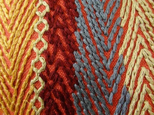 Plutus Red Sand Red Blue and Orange Handmade Luxury Pillow 18x22L x18x22W