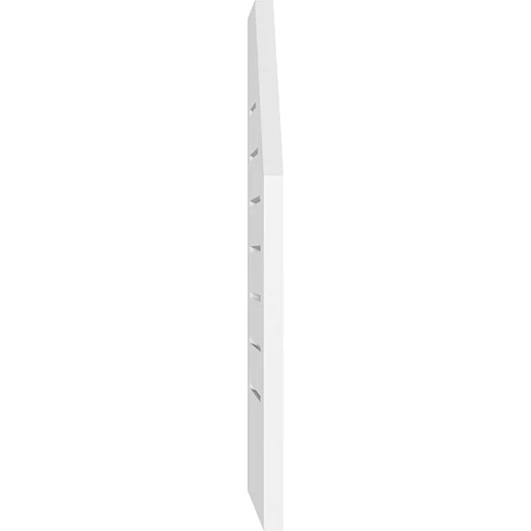 Ekena Millwork GVPOL20X2001SF 20x22W x 20x22H Octagonal Surface Mount PVC Gable Vent: Functional, w/ 3-1/2x22W x 1x22P Standard