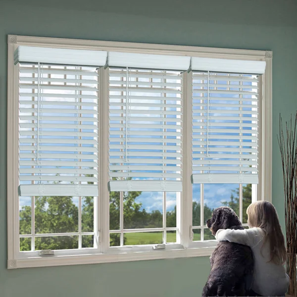 Generic Regal Estate 2x22 Cordless Faux Wood Blind - White
