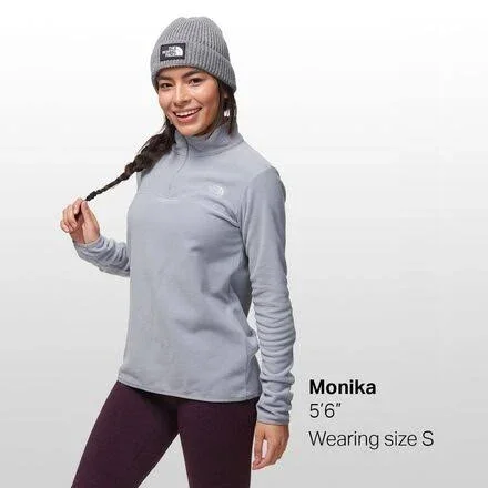The North Face Women's TKA Glacier 1/4 Zip Top - XL - Mid Grey