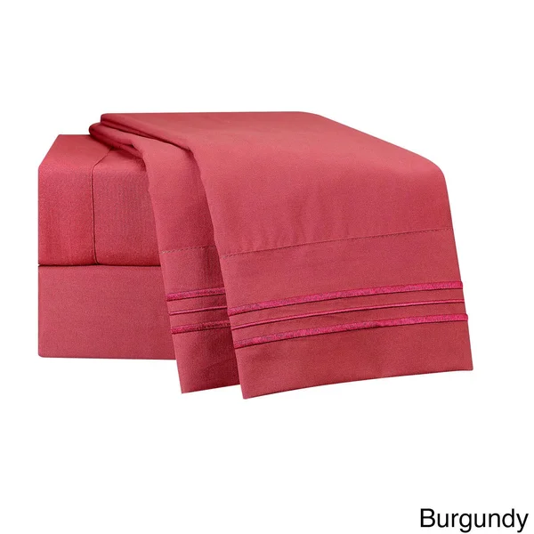 Clara Clark Premier 1800 Series Deep Pocket Bed Sheet Set - Sage - 4 Piece - California King